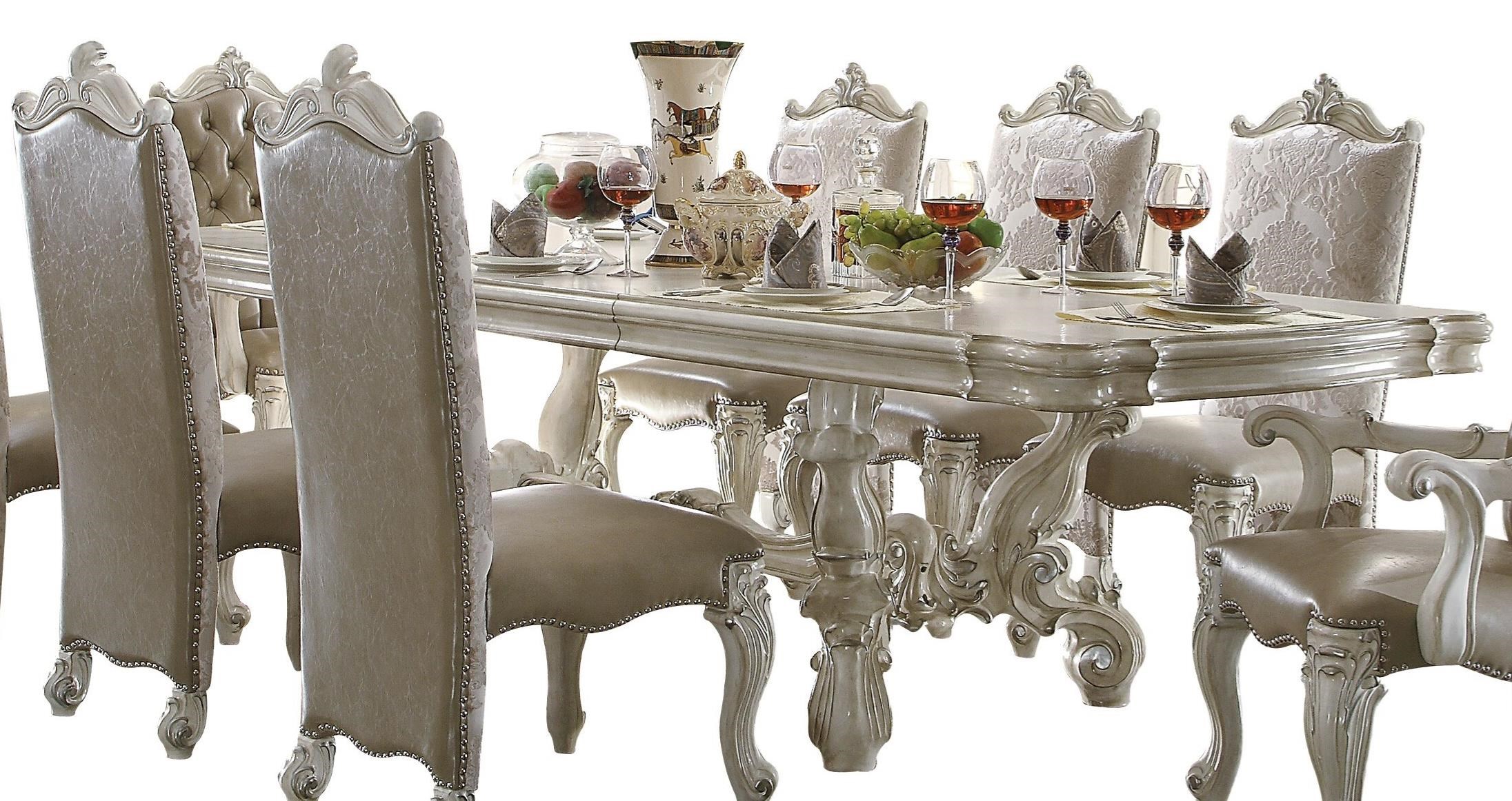 Acme Furniture Versailles 61130 Dining Table 120 L Corner Furniture Table Dining formal